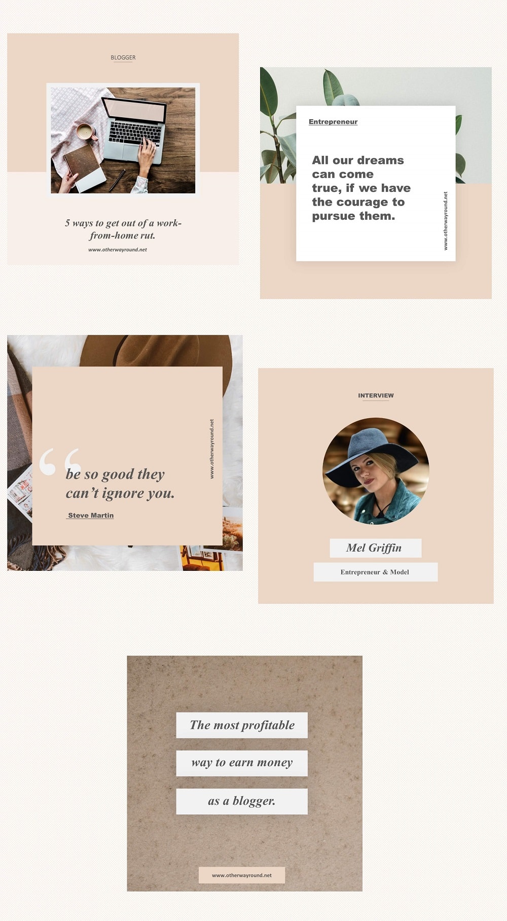 instagram feed layout template
