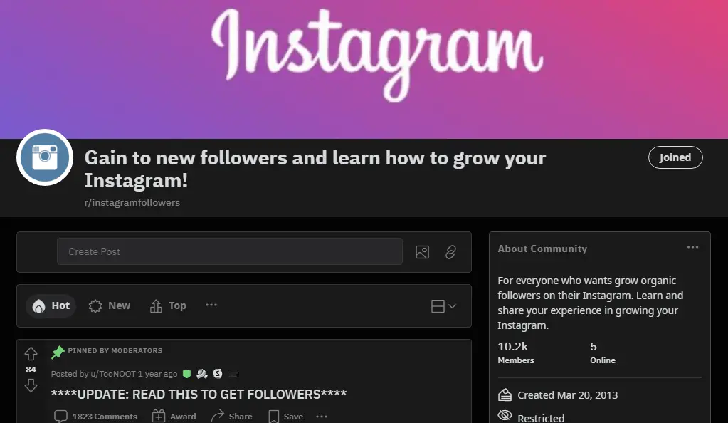 Follow for Follow Instagram Reddit