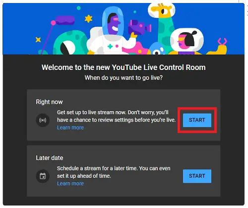 How to Host a Private Live Stream on YouTube Step-2