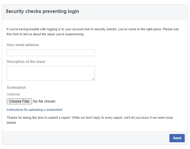 Login issue preventing Security check