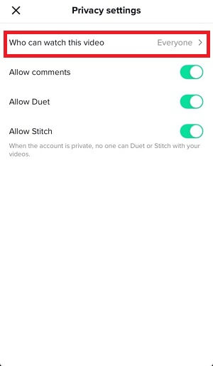 How to Hide Videos on TikTok Step-3