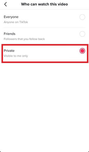 How to Hide Videos on TikTok Step-4