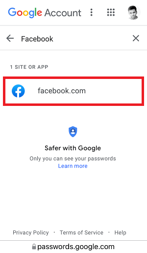 How to see your Facebook password on Android Step-3.2