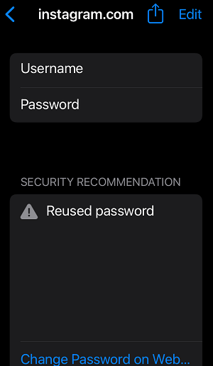 How to see your Instagram password on an iPhone Step-4