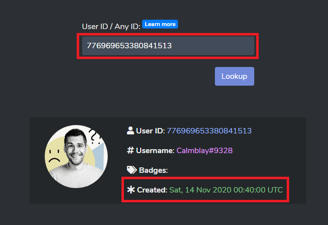 Discord.id Lookup