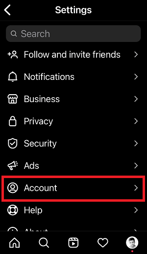 How To Remove a Business Account From Instagram Step-2