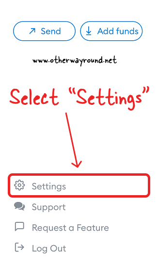 Select "Settings"-metamask change language