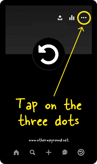 Tap on the three dots How To Get Pinterest Profile Link From App Step-2