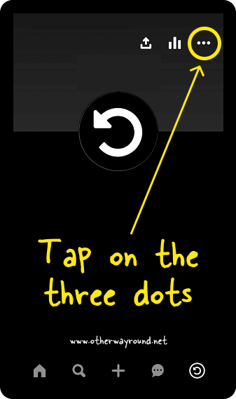 Tap on the three dots. How To Change Pinterest Username (Mobile App) Step-2