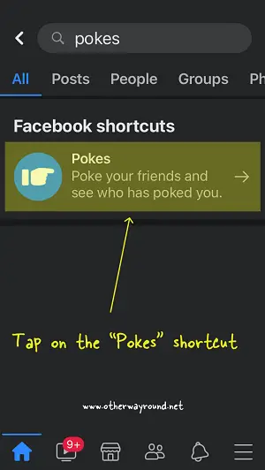 How To Poke Someone On Facebook Step-2