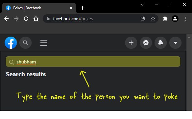 How To Poke Someone On Facebook Web Step-3