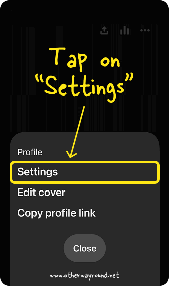 Select "Settings". How To Change Pinterest Username (Mobile App) Step-3