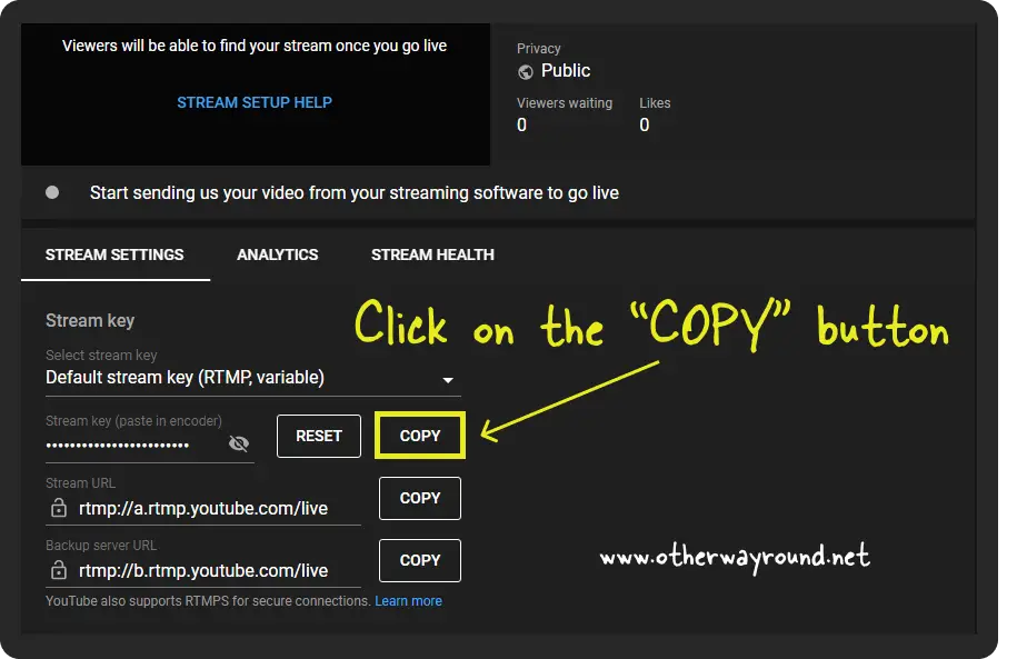 How To Find Your YouTube Stream Key Step-4