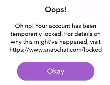 Why is my Snapchat account locked?