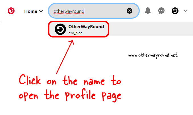 Open the profile page. How To Unblock Someone On Pinterest (Web) Step-1