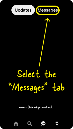 Select the "Messages" tab. How To Accept An Invite To A Secret Board On Pinterest (Mobile App) Step-2