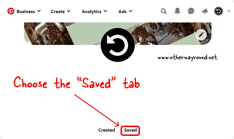 Choose the “Saved” tab. How To Make Pinterest Board Private Web Step-2