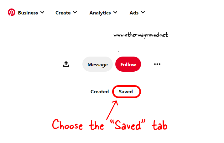 Choose the “Saved” tab. How To Find Group Boards On Pinterest Method-2 Step-3