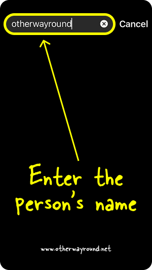 Enter the person's name. How To Find Someone On Pinterest (Mobile App) Step-3