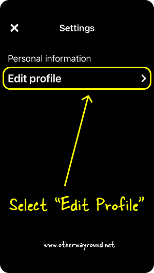 Select "Edit Profile". How To Change Pinterest Username (Mobile App) Step-4