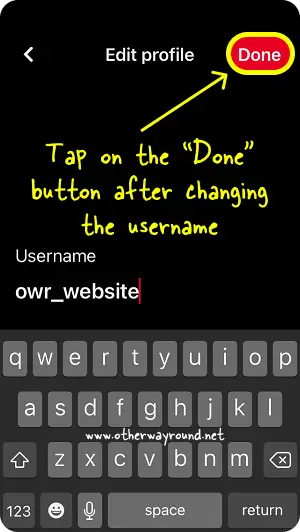 Change username. How To Change Pinterest Username (Mobile App) Step-5
