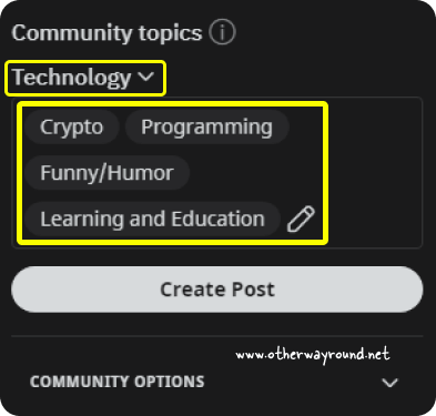 Add a primary topic. How To Make A Reddit Community Step-7