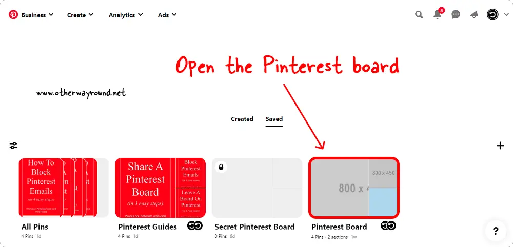 How To Archive Pinterest Boards Web Step-1