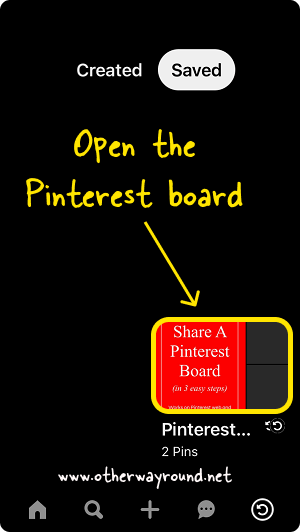 How To Leave A Board On Pinterest App Step-1