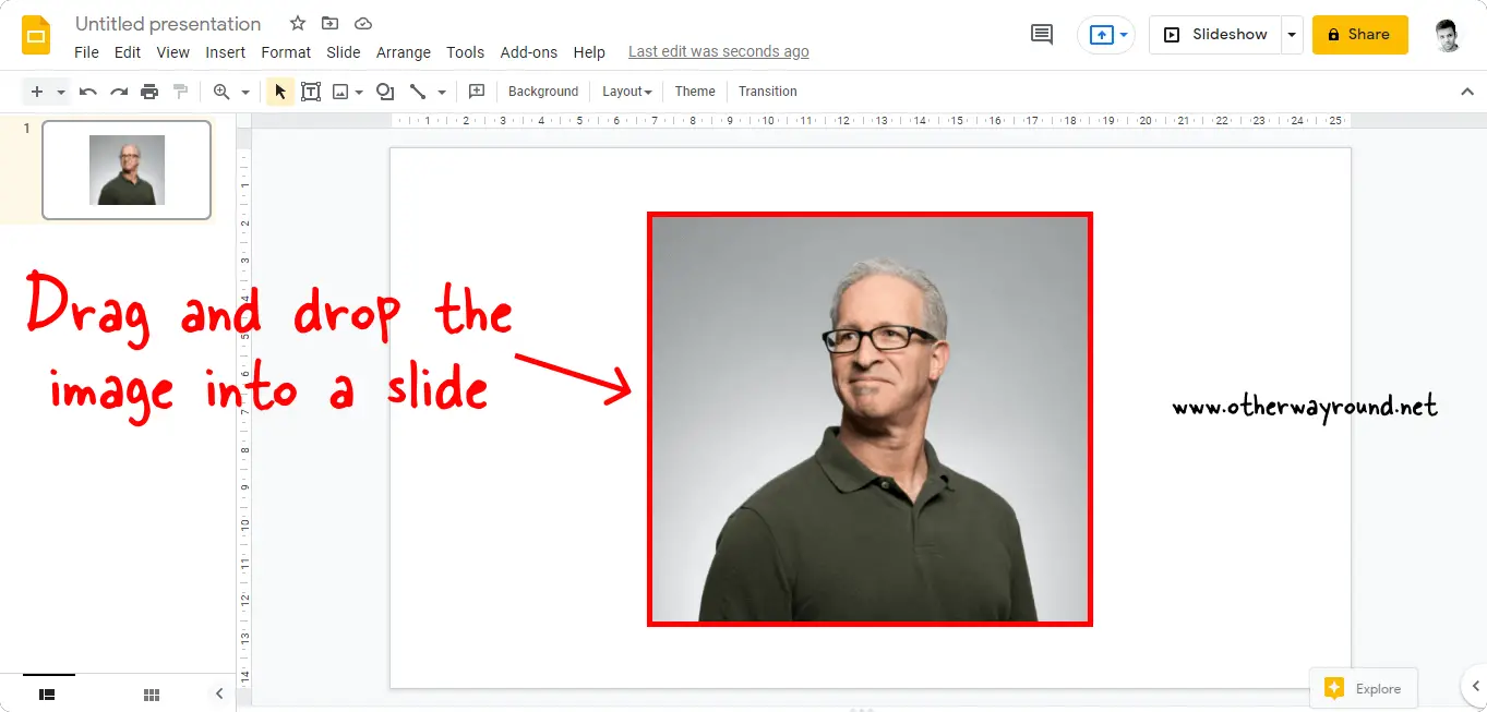 How To Make A Picture Circular In Google Slides Step-1