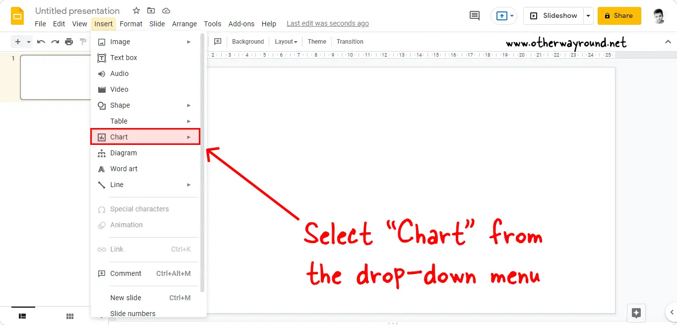 How To Make A Pie Chart In Google Slides Step-2