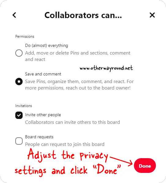 How To Share A Secret Pinterest Board Web Step-2