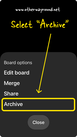 How To Archive Pinterest Boards App Step-3