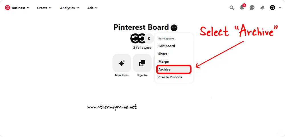 How To Archive Pinterest Boards Web Step-3