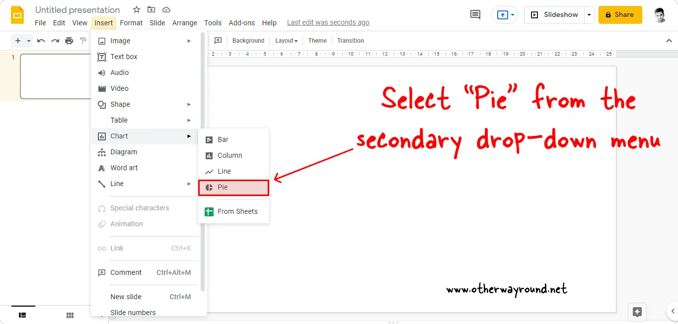 How To Make A Pie Chart In Google Slides Step-3