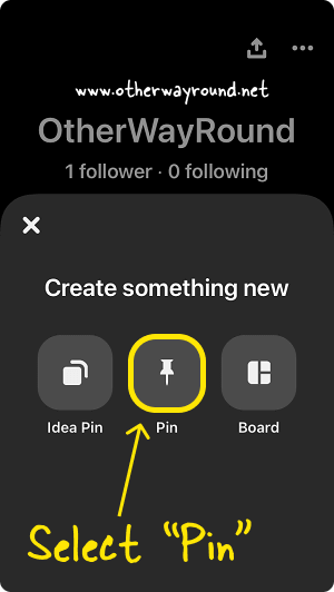 How To Post On Pinterest Using Phone Step-2.2