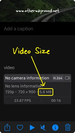 How To Check Video Size On iPhone Step-3.2