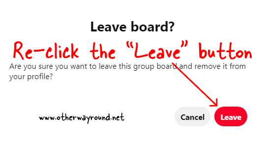 How To Leave A Board On Pinterest Web Step-4