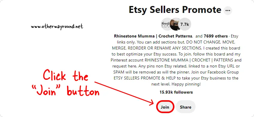 How To Find Etsy Group Boards On Pinterest Step-7