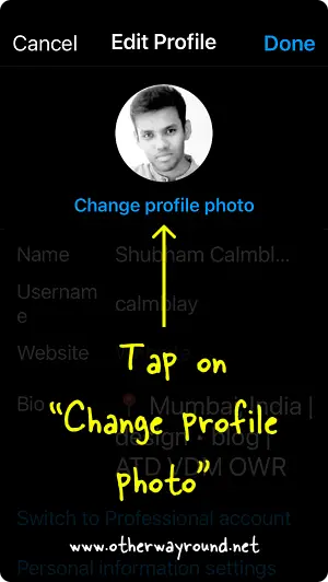 How To Remove Profile Picture From Instagram Step-3