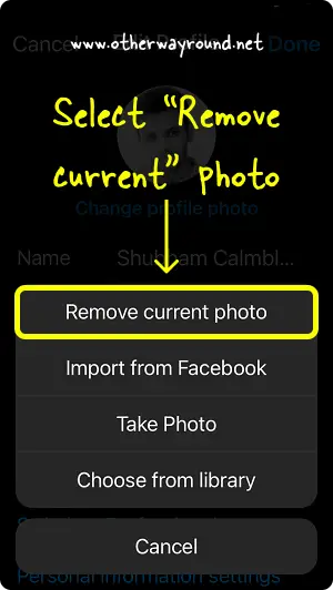 How To Remove Profile Picture From Instagram Step-4