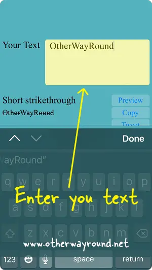 How To Strikethrough Text On Instagram Step-2