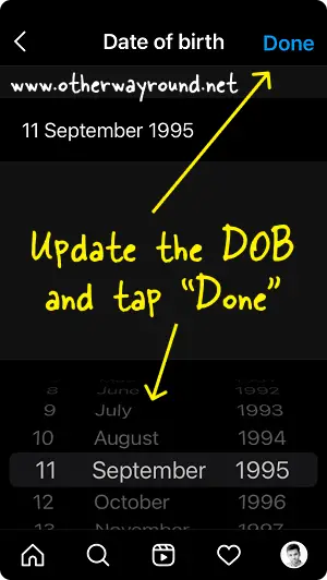 How To Change Age On Instagram Step-4.2