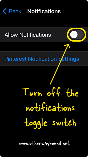 How To Turn Off Pinterest Notifications App-5