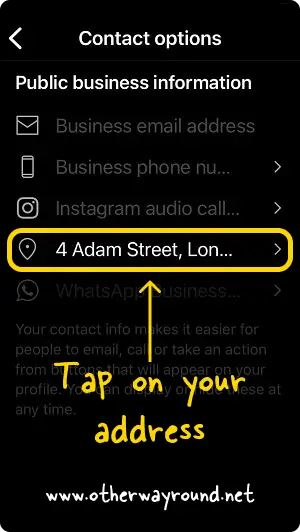 How To Change Location On Instagram Business Profile Step-4