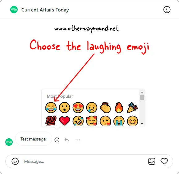 How To Laugh At A Message On Instagram (Desktop)-3