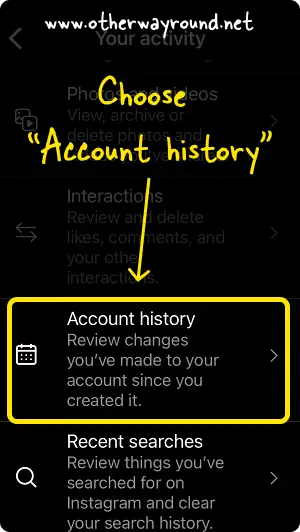 How To See Your Previous Usernames On Instagram Step-3