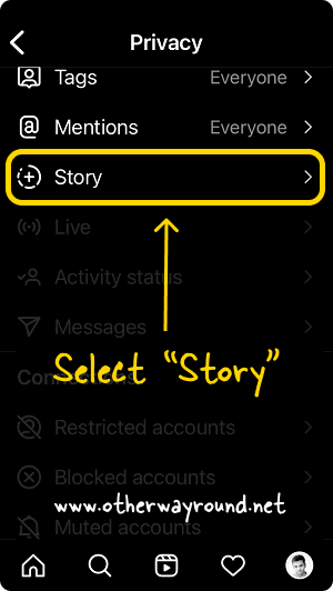 How To Turn OFF Story Replies On Instagram Step-3