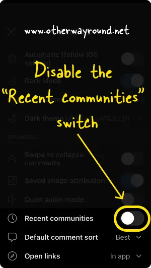 How To Delete Recent Communities On Reddit Step-4