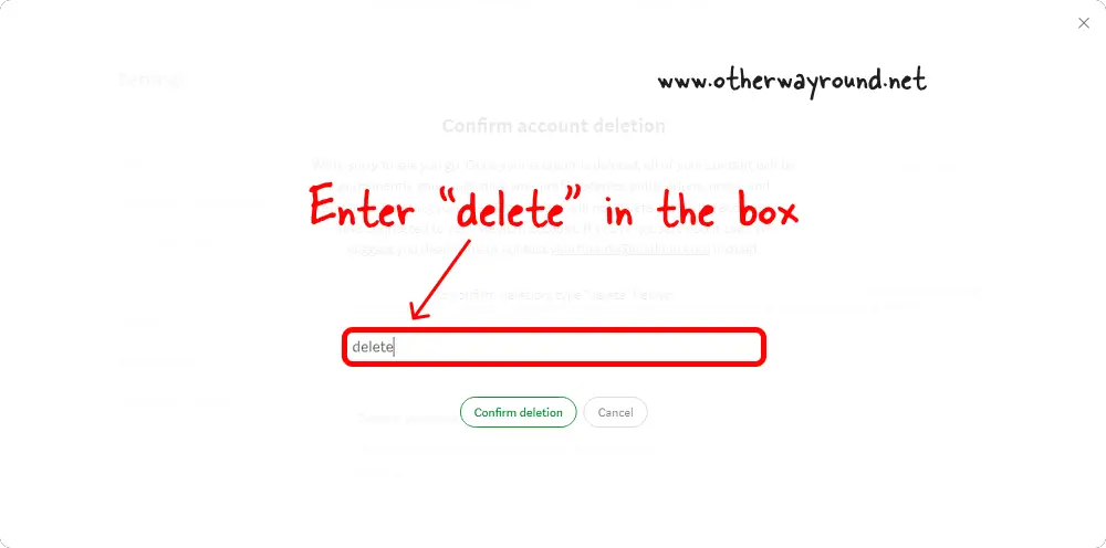 How To Delete Medium Account On Website Step-4