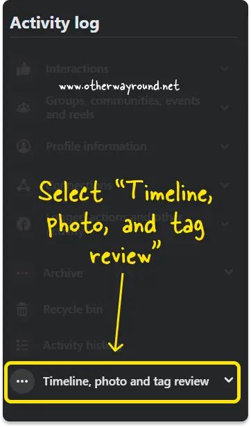 How To Review Posts And Tags On Facebook Web Step-4